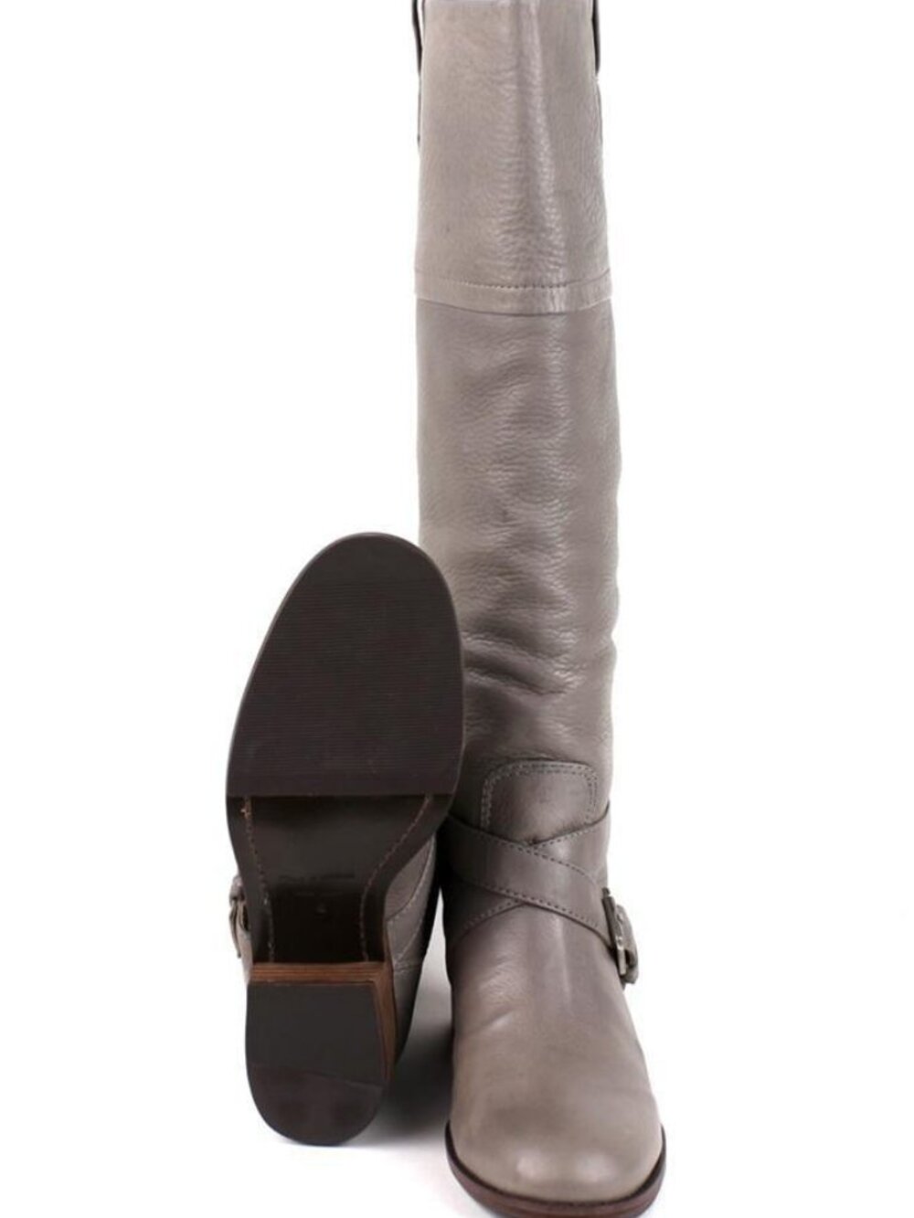 Pour La Victoire Vance Grey Powder Pebble Knee High Boots